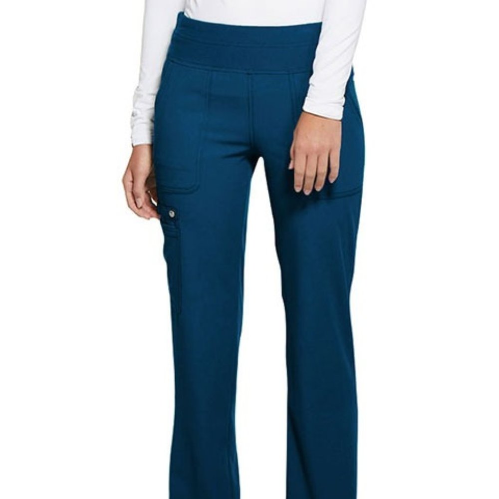 Elle StraightLeg YogaWaist Pull-On Scrub pant navy